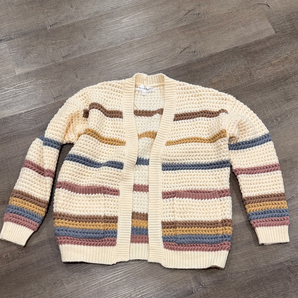 Chelsea & Theodore Multicolor Striped Cardigan